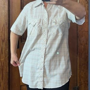 Tem Tex western short sleeve western men’s shirt w/Pearl snaps